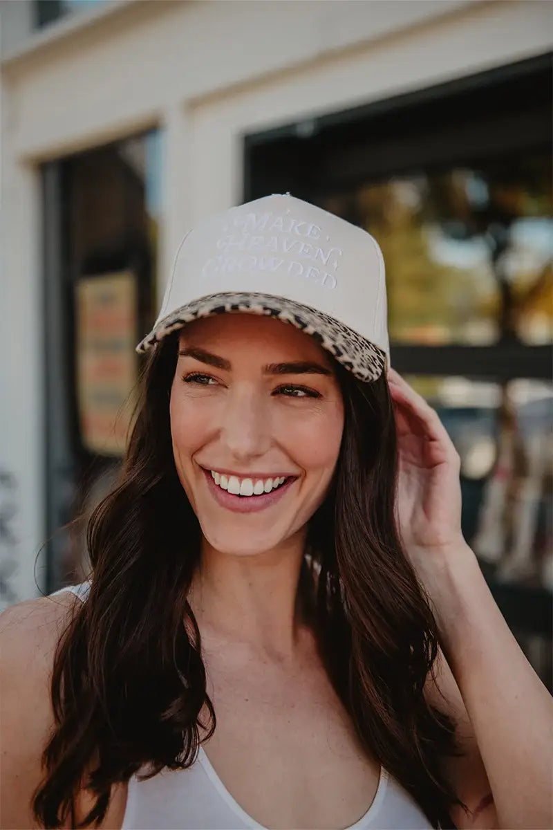 Make Heaven Crowded Vintage Trucker Hats