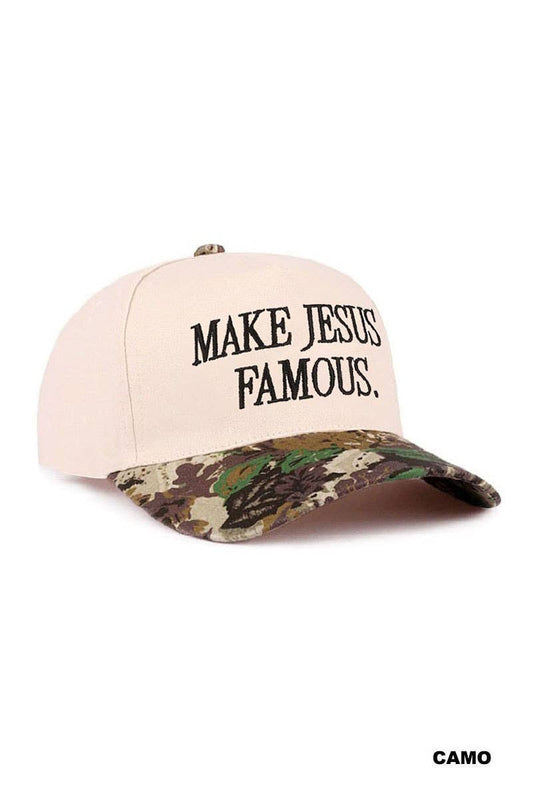 Make Jesus Famous Two Tone Cotton Hat
