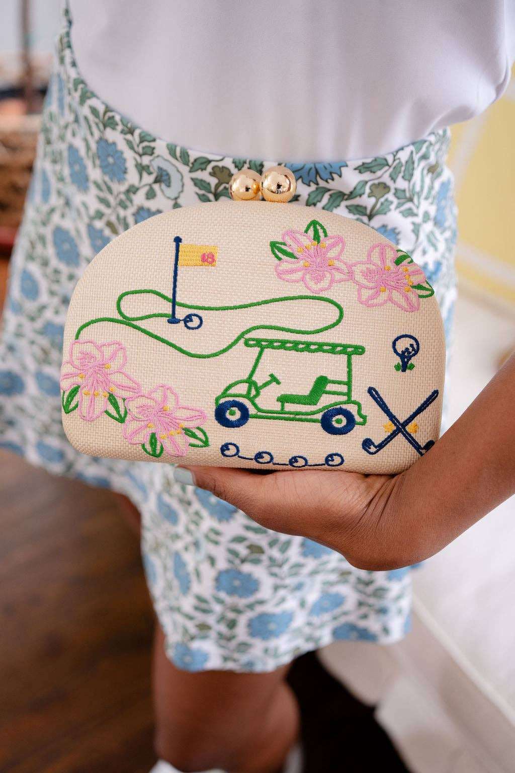 Golf Clutch- Embroidered
