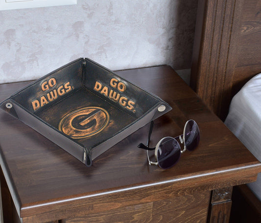 Georgia Bulldogs Men's Collegiate Leather Tray