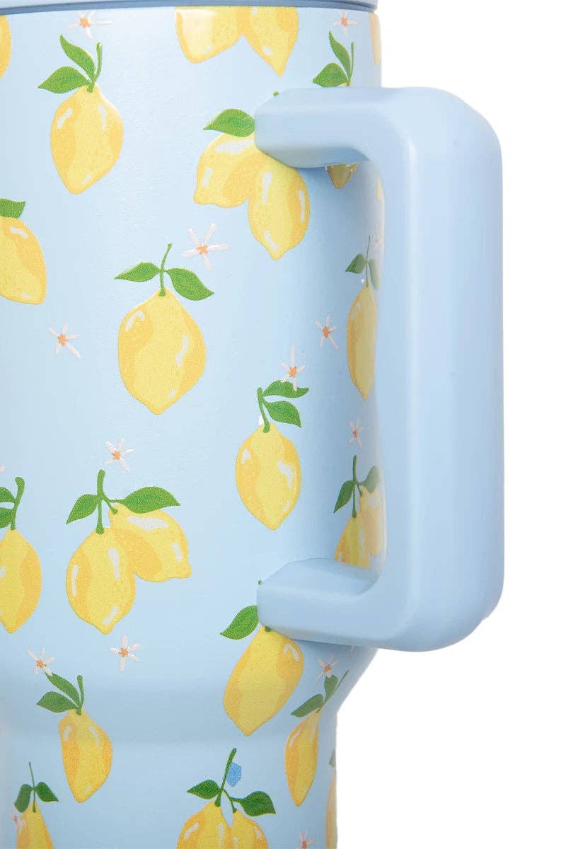 Zesty Lemons 38 Oz Tumbler Cup College Grad Gift