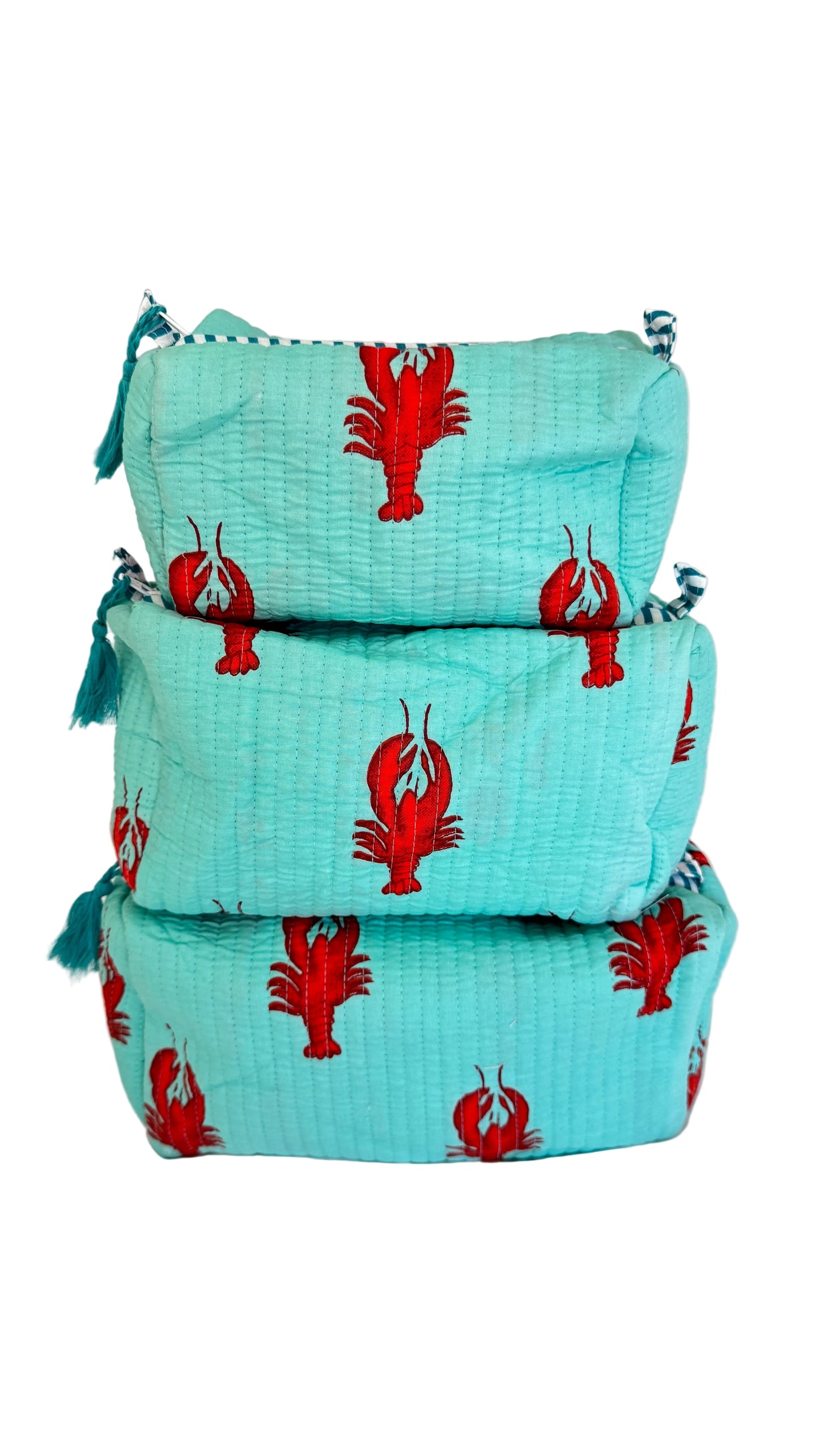 The Roots Handmade Cosmetic Bags - 3 - Piece Sets- Various Patterns