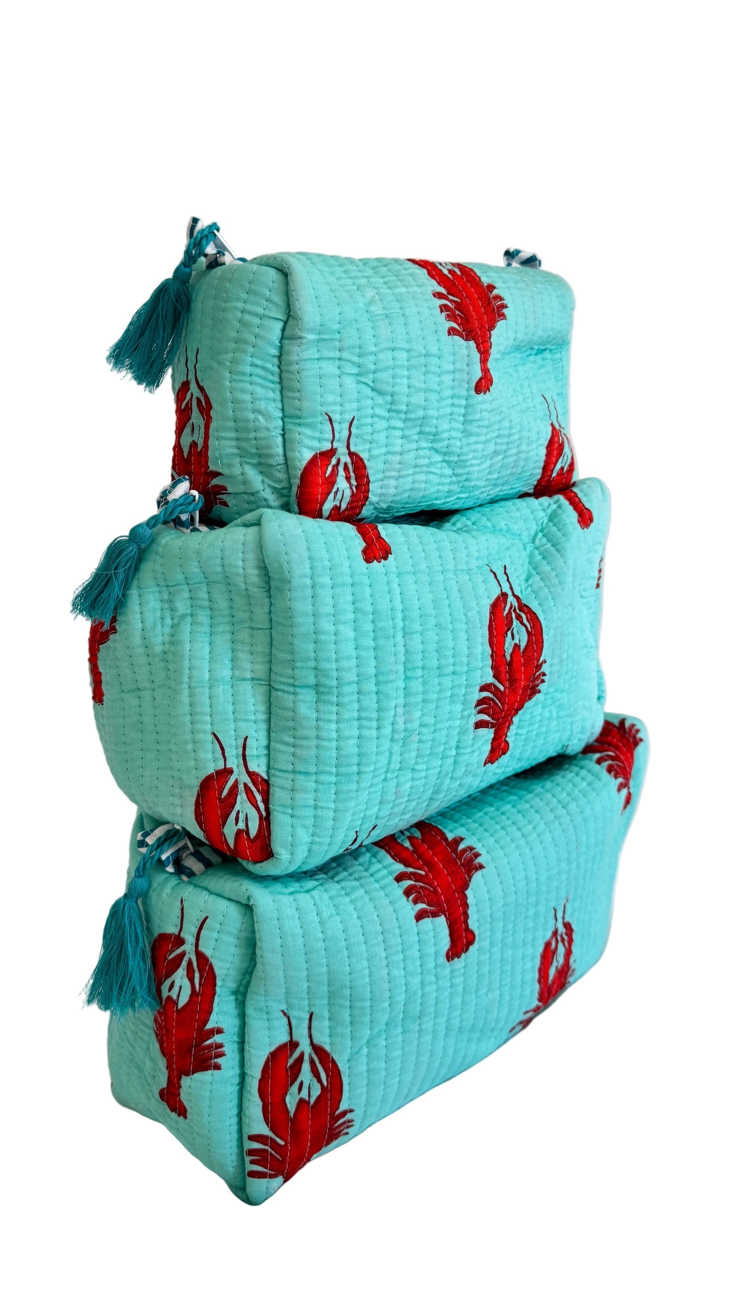 The Roots Handmade Cosmetic Bags - 3 - Piece Sets- Various Patterns