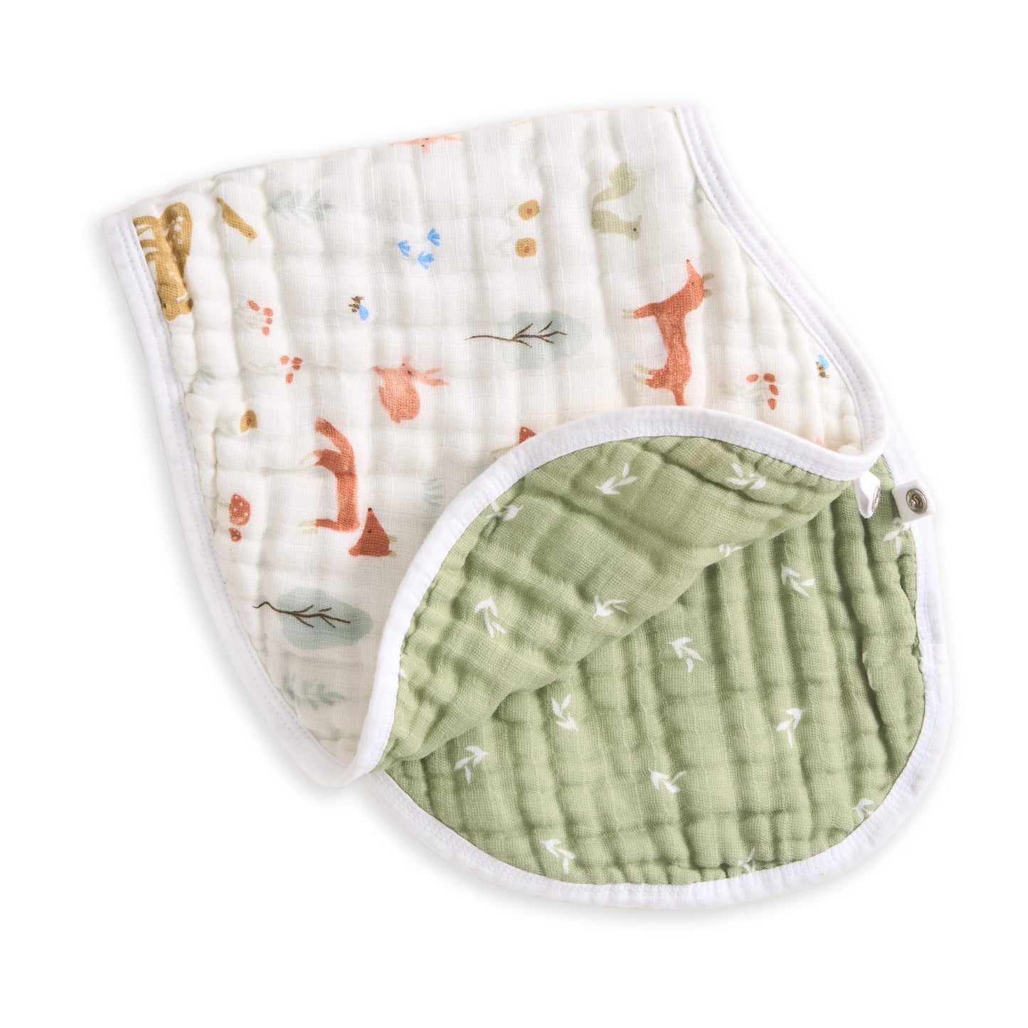 Aden + Anais Burby Bib Sage Woodland