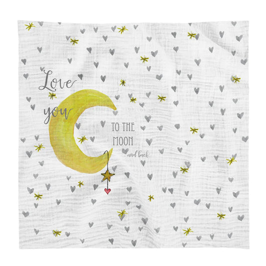French Graffiti Baby Love You to the Moon Swaddle