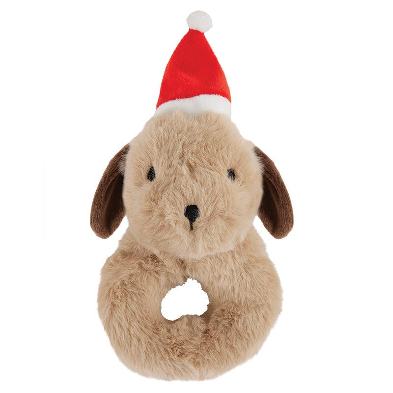 Stephan Baby Holiday Dog Swaddle Rattle Set