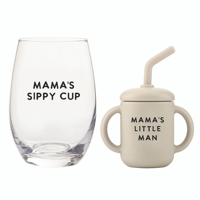 Stephan Baby Mama's little Man Sippy Cup Gift Set