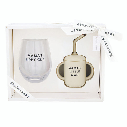 Stephan Baby Mama's little Man Sippy Cup Gift Set
