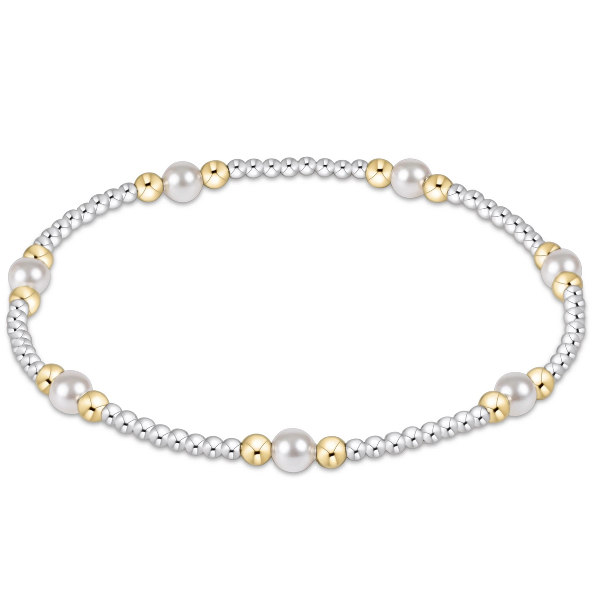 Purpose Pearl 4mm Mixed Metal Bracelet