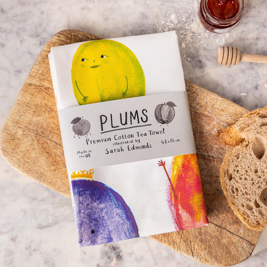 Plums Tea Towel