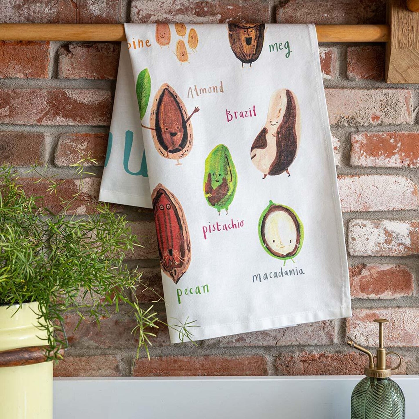 Nuts Tea Towel