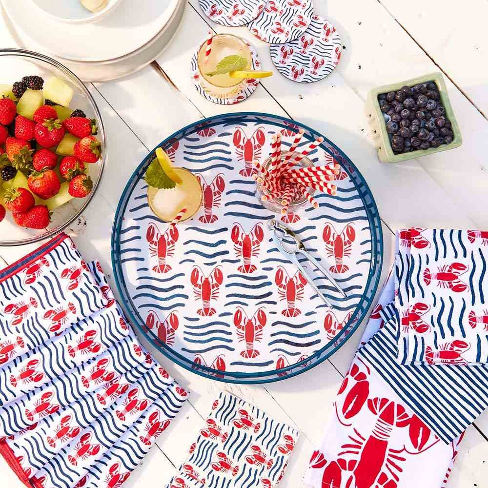 Lobster Waves Paper Cocktail Napkins