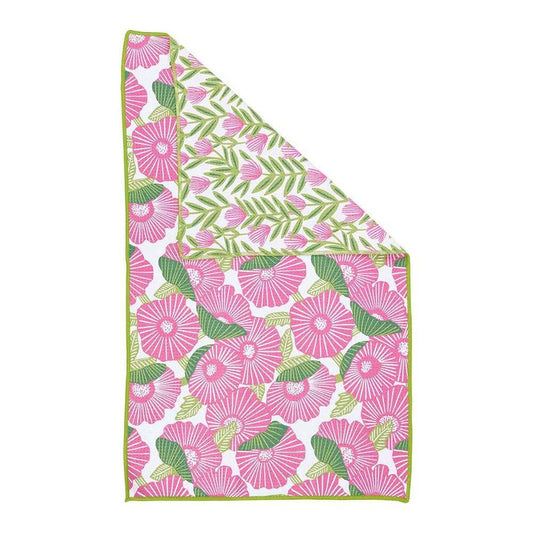 Pink Papaver Reversible Eco Beach Towel