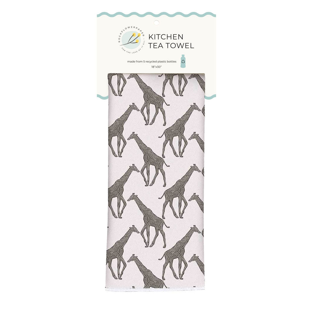 Giraffe Tan Eco Kitchen Tea Towel