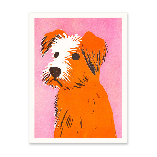Mid Century Dog 2 Riso Print (8x6)