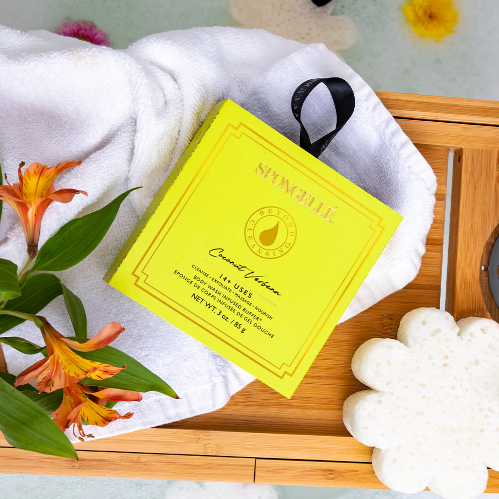 Coconut Verbena Spongelle Boxed Flower Body Buffer