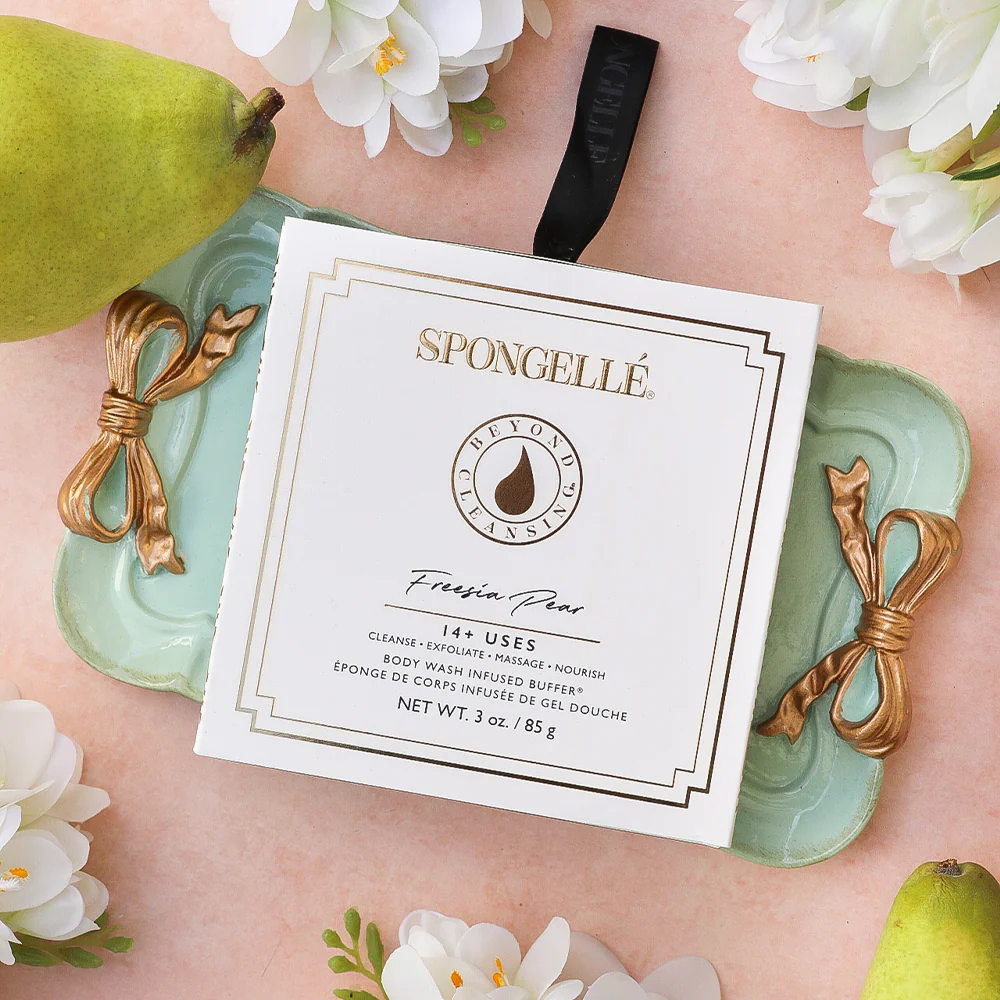 Freesia Pear Spongelle Boxed Flower Body Buffer