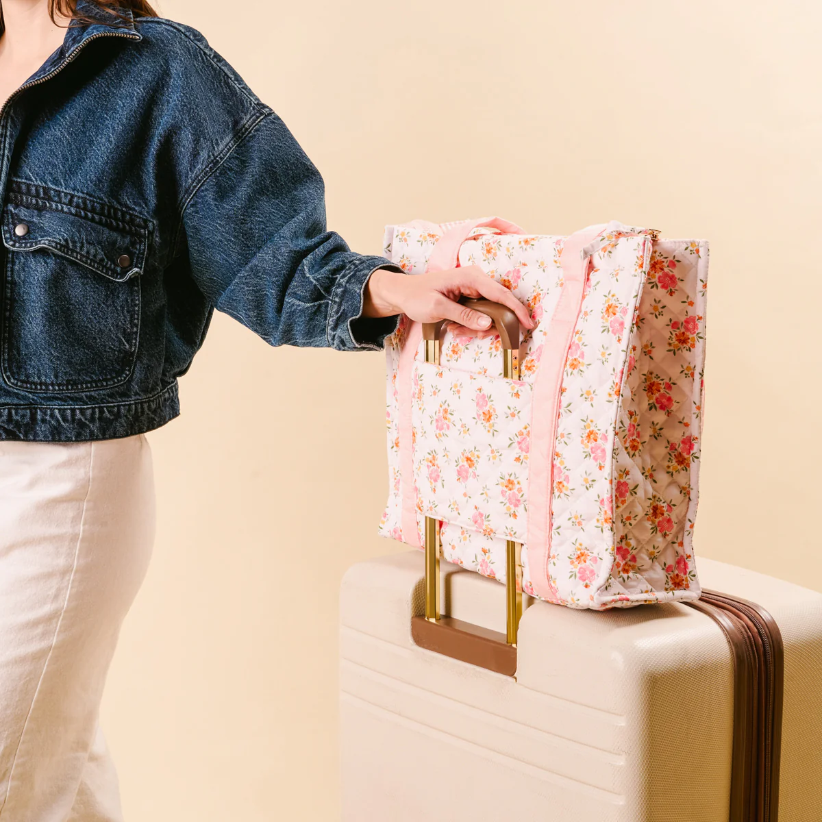 The Everyday Quilted Tote Bag-Endless Daydream Cream