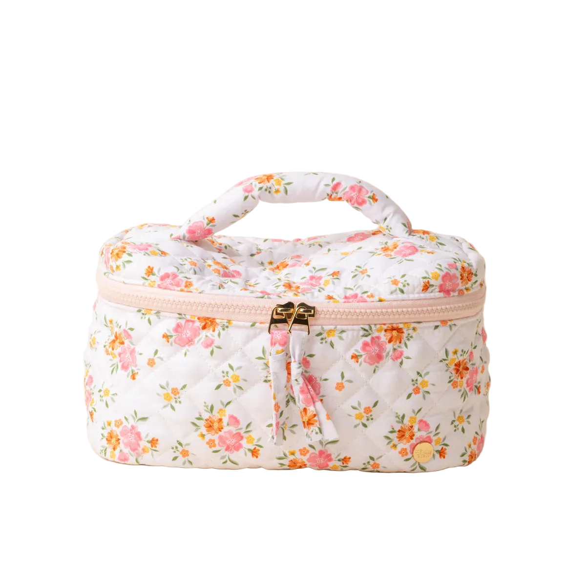 Glam & Go Quilted Cosmetic Bag-Endless Daydream Cream