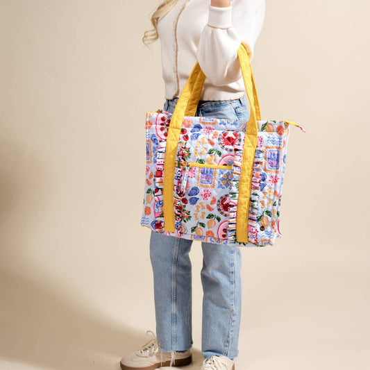 The Everyday Quilted Tote Bag-Ciao Bella
