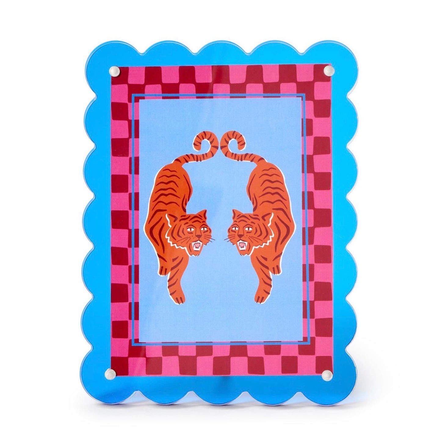 5x7 Scalloped Edge Acrylic Photo Frame- 3 Colors