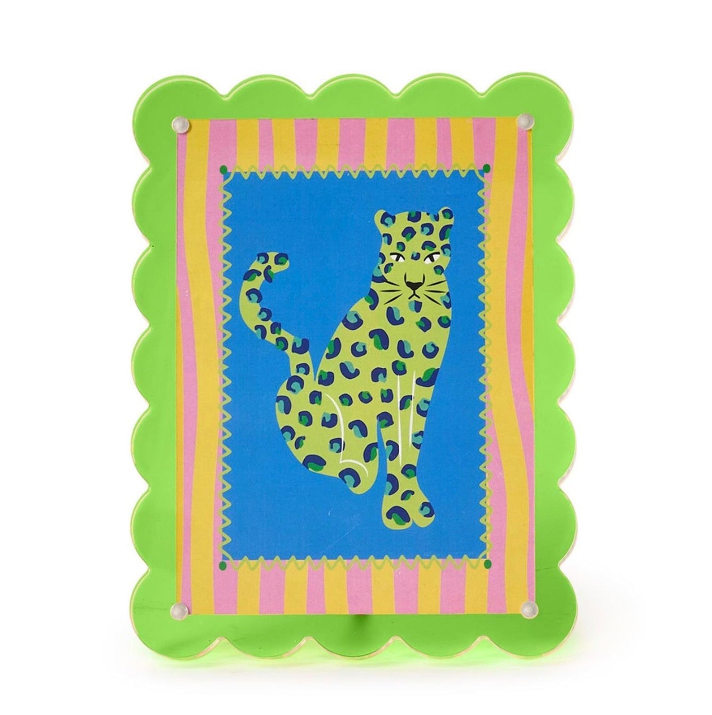5x7 Scalloped Edge Acrylic Photo Frame- 3 Colors