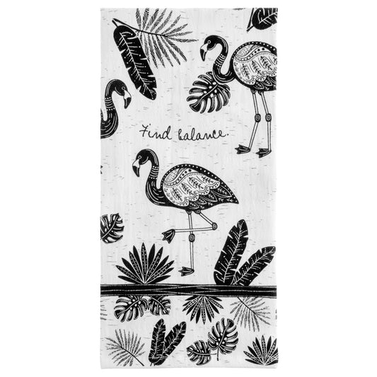 Boho Tea Towel Flamingo