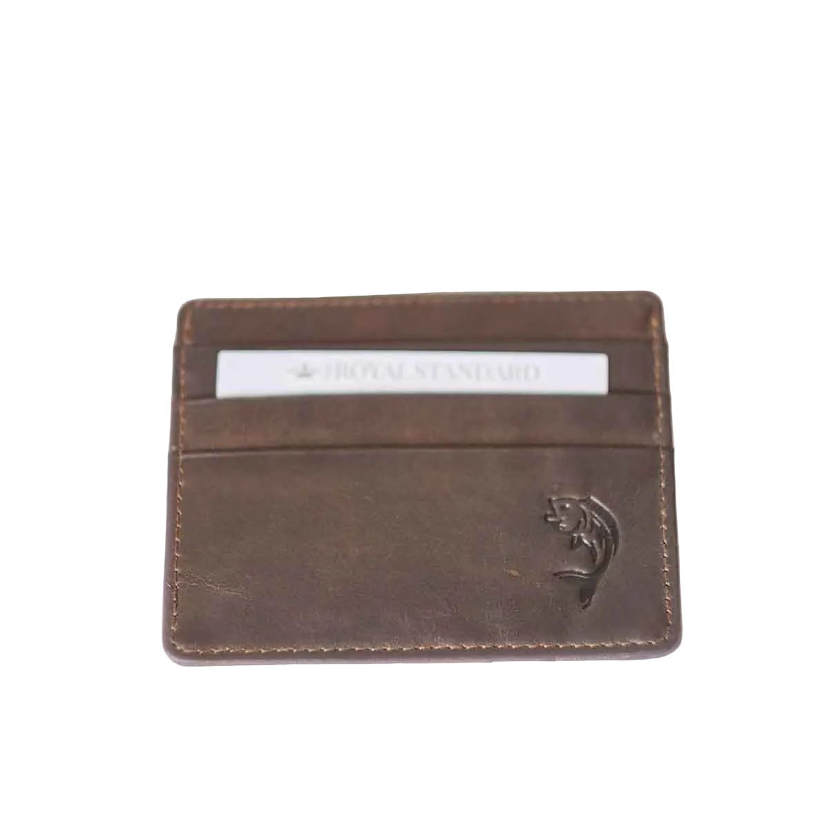 Fish Embossed Leather Slim Wallet