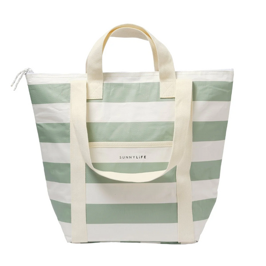 Light Cooler Tote La Palma Sage Stripe