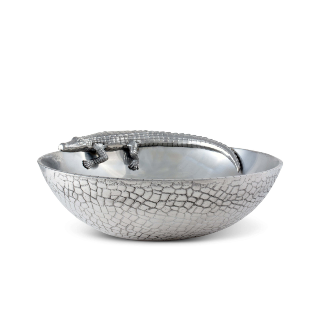 Alligator Figural 12 inch Bowl