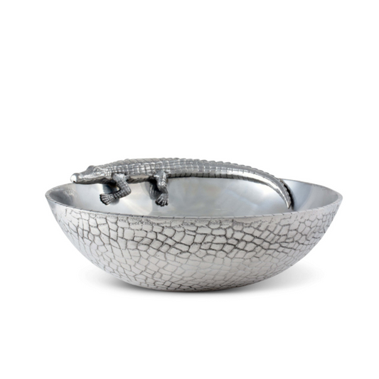 Alligator Figural 12 inch Bowl