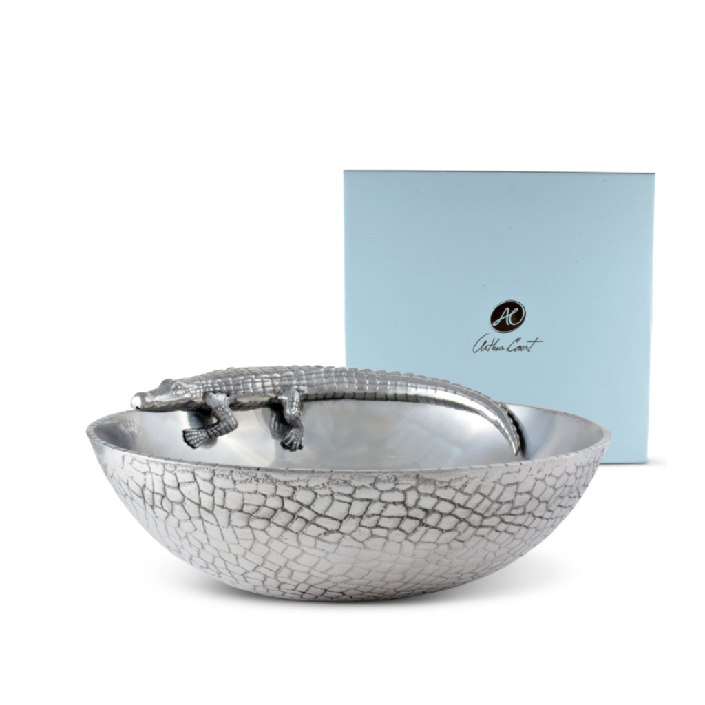 Alligator Figural 12 inch Bowl