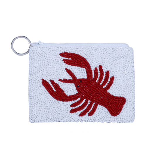 Lobster Beaded Coin Purse
