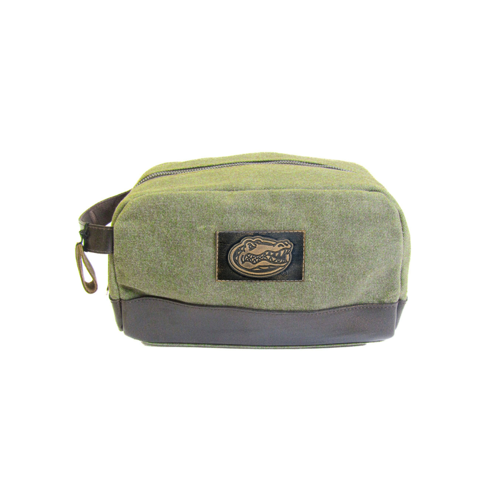 Florida Gators Waxed Canvas Toiletry Dopp Bag