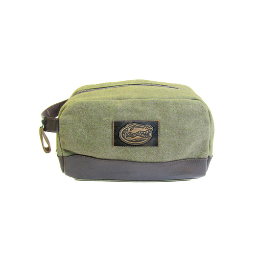 Florida Gators Waxed Canvas Toiletry Dopp Bag
