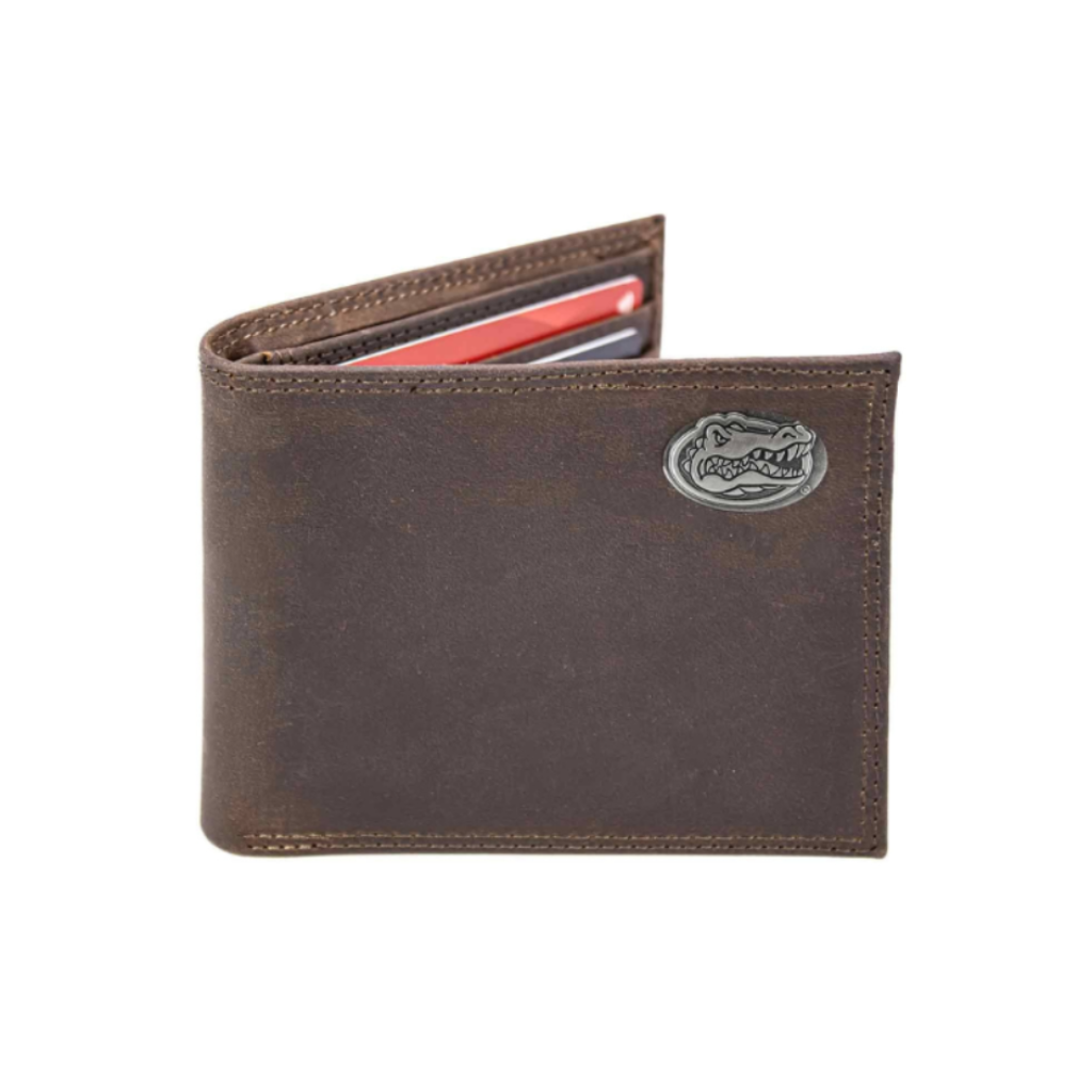 Florida Gators Men's Collegiate Bifold Leather Wallet.