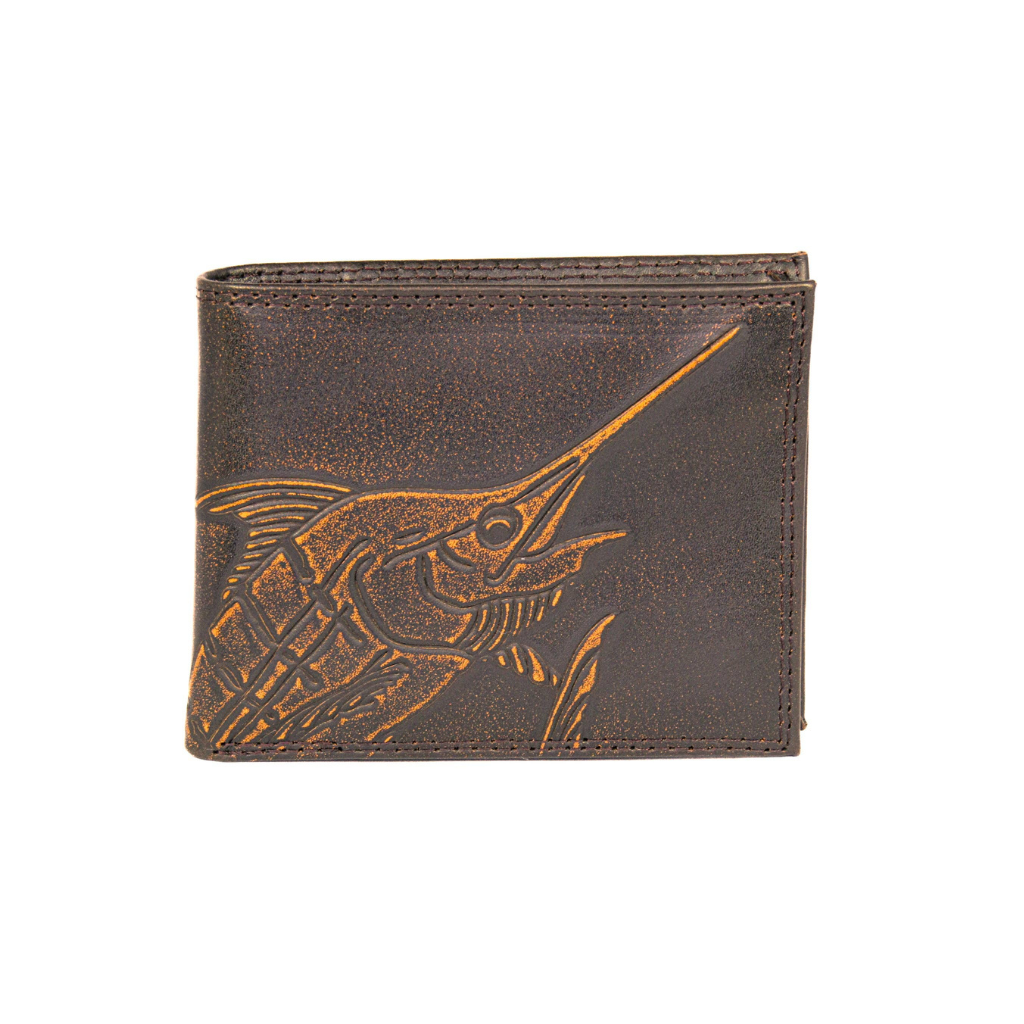 Marlin Burnished Leather Bifold Wallet