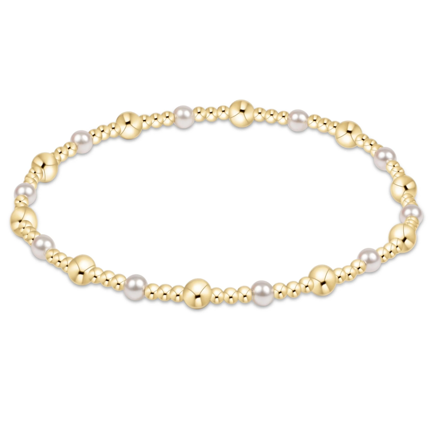 Sincerity Gold & Pearl 4mm Bracelet