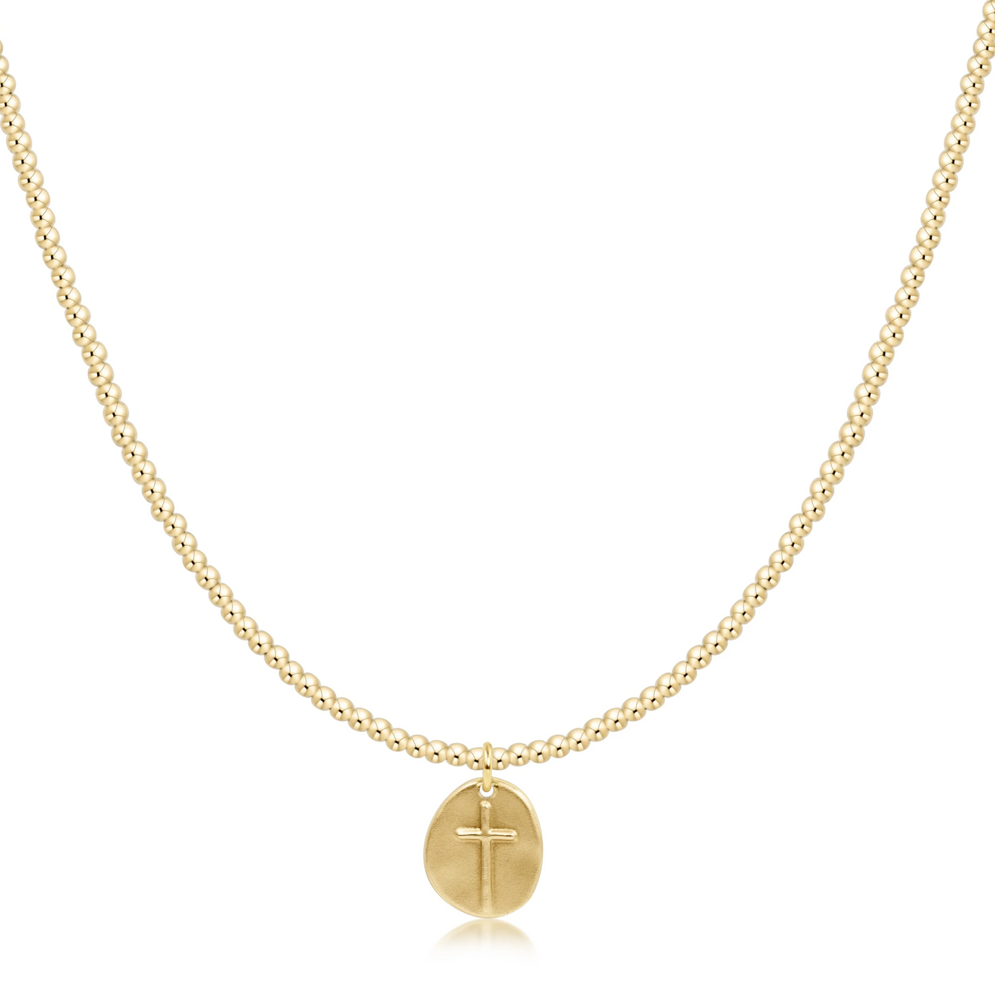 16" Necklace Gold - Inspire Small Gold Disc