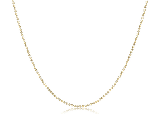 15" Choker Classic Beaded Chain - Gold