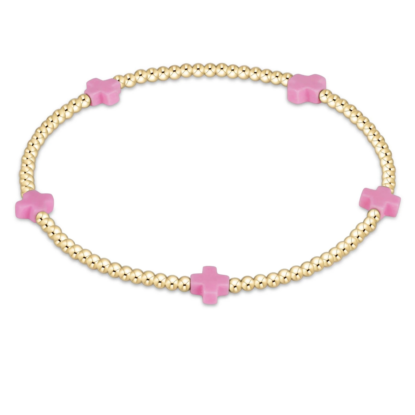 Signature Cross Small 2mm Gold Bracelet