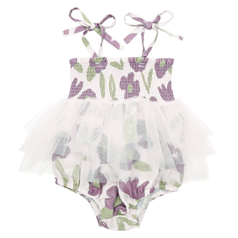 Tutu Dress-Purple Floral