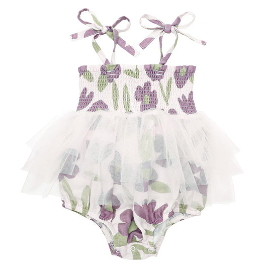 Tutu Dress-Purple Floral