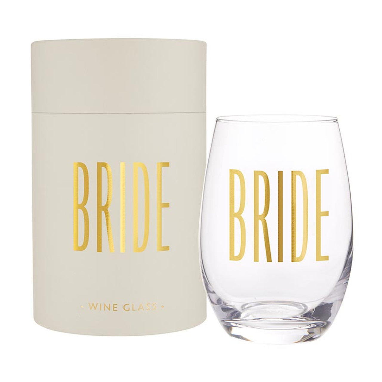Stemless Wine Glass-Bride
