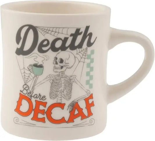 Diner Mug Death Before Decaf