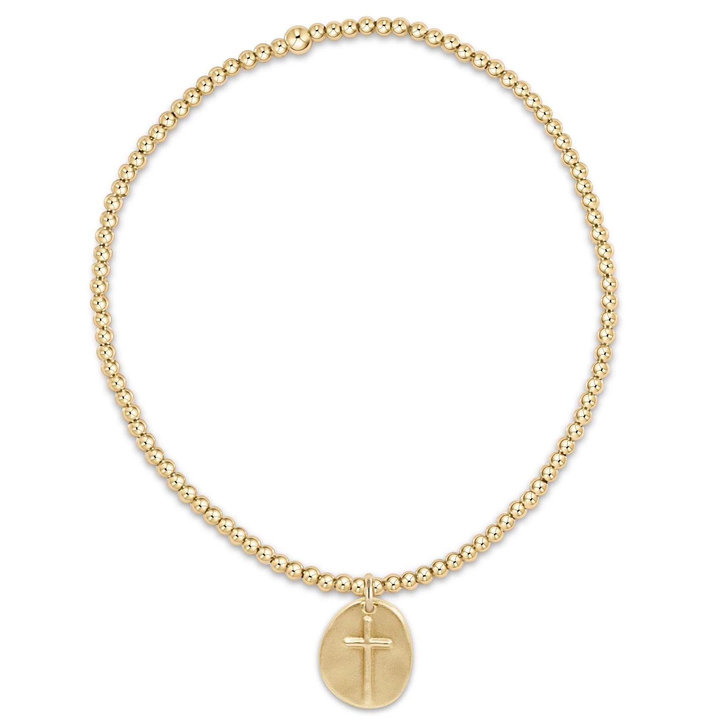 Classic Gold 2mm Bracelet- Inspire Small Gold Disc