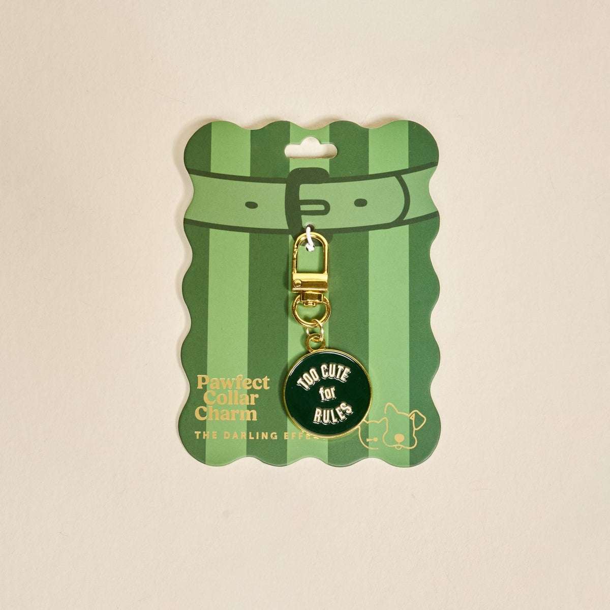 Pet Collar Charm - Too Cute for Rules