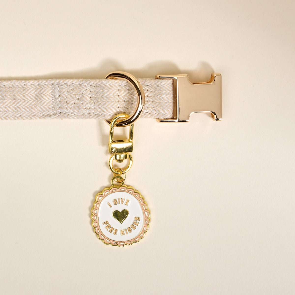Pet Collar Charm - Free Kisses