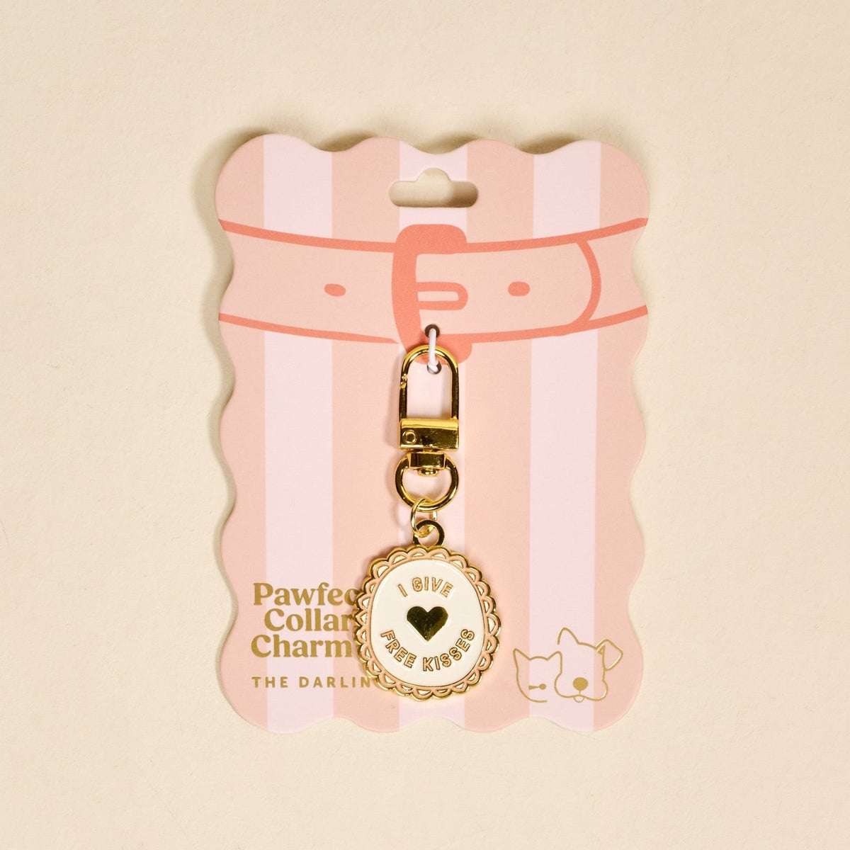 Pet Collar Charm - Free Kisses