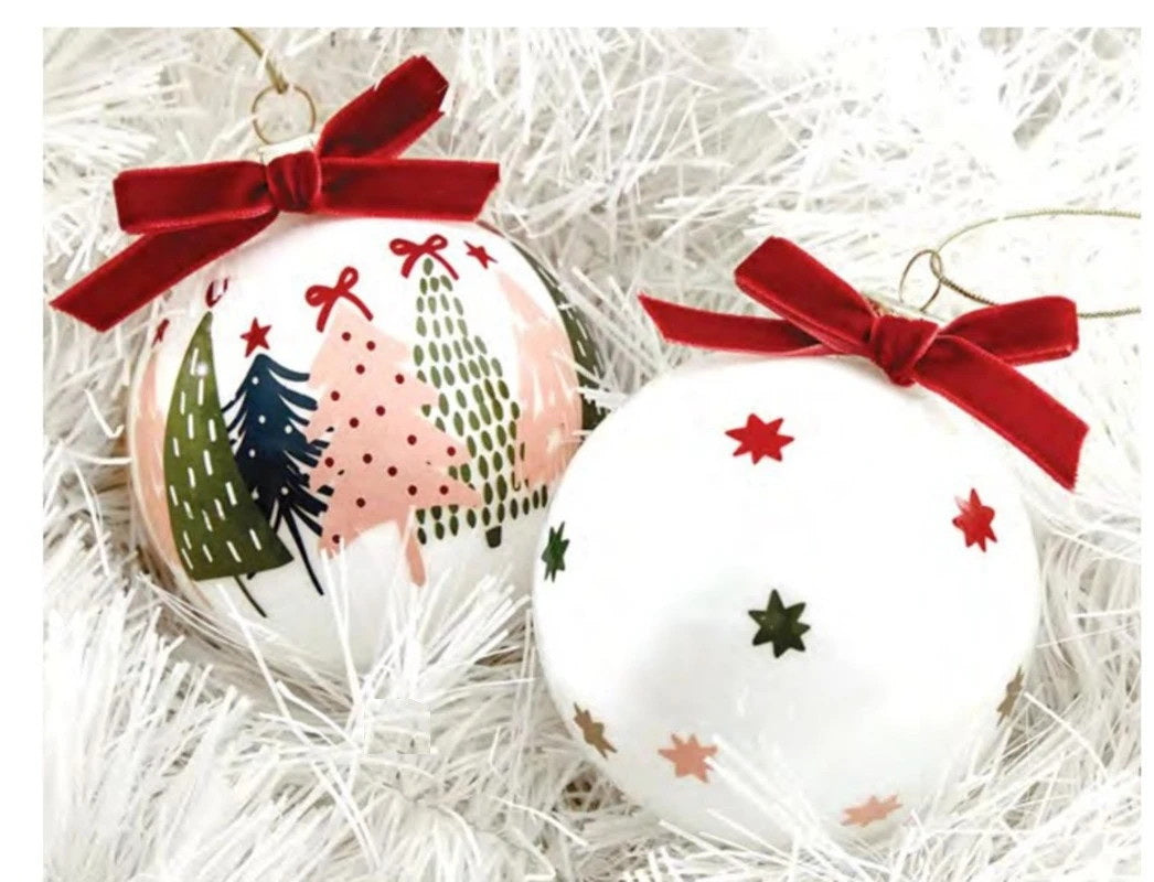 Glass Bal Ornaments -Tree - Star